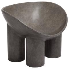 Faye Toogood, "Roly-Poly Chair / Moon", Sand-Cast Bronze, Silver Nitrate, 2016 9