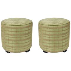 Pair of Modern Green Moroccan Style Stools 6