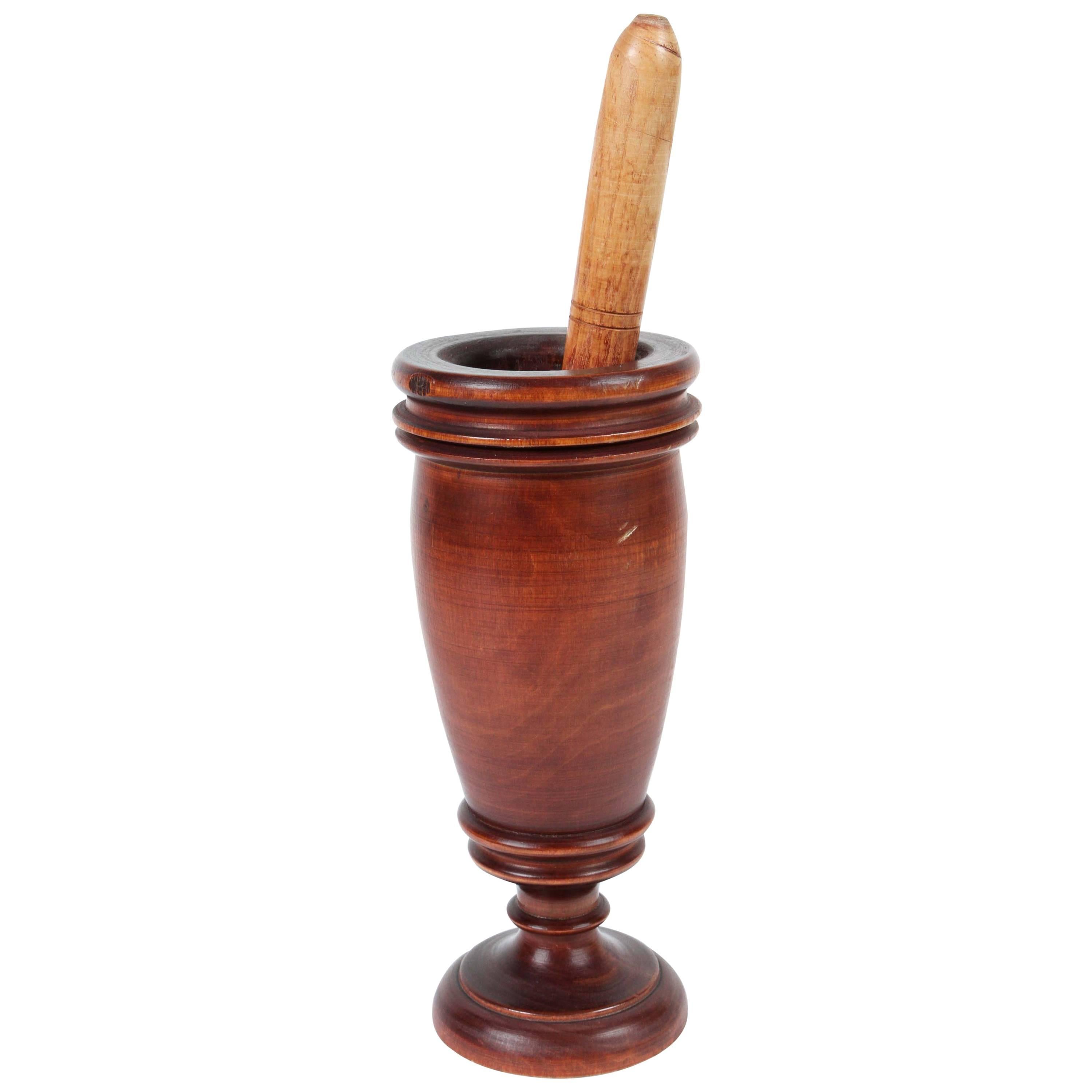 Wooden Mortar and Pestle, Italy For Sale