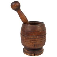 Wooden African Mortar and Pestle 10