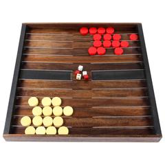 Vintage Modern Backgammon Wooden Set Board