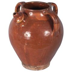 French Glazed Terracotta Water Jar, 19th Century 3