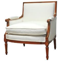 French Louis XVI Marquise Bergere Armchair