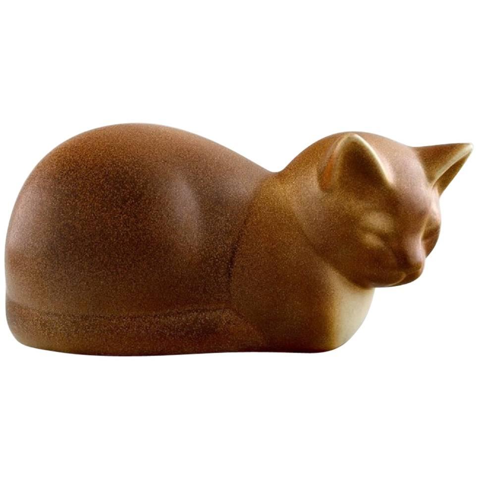 Rare Gustavsberg Lisa Larson Pottery Figurine, the Cat "Moses"