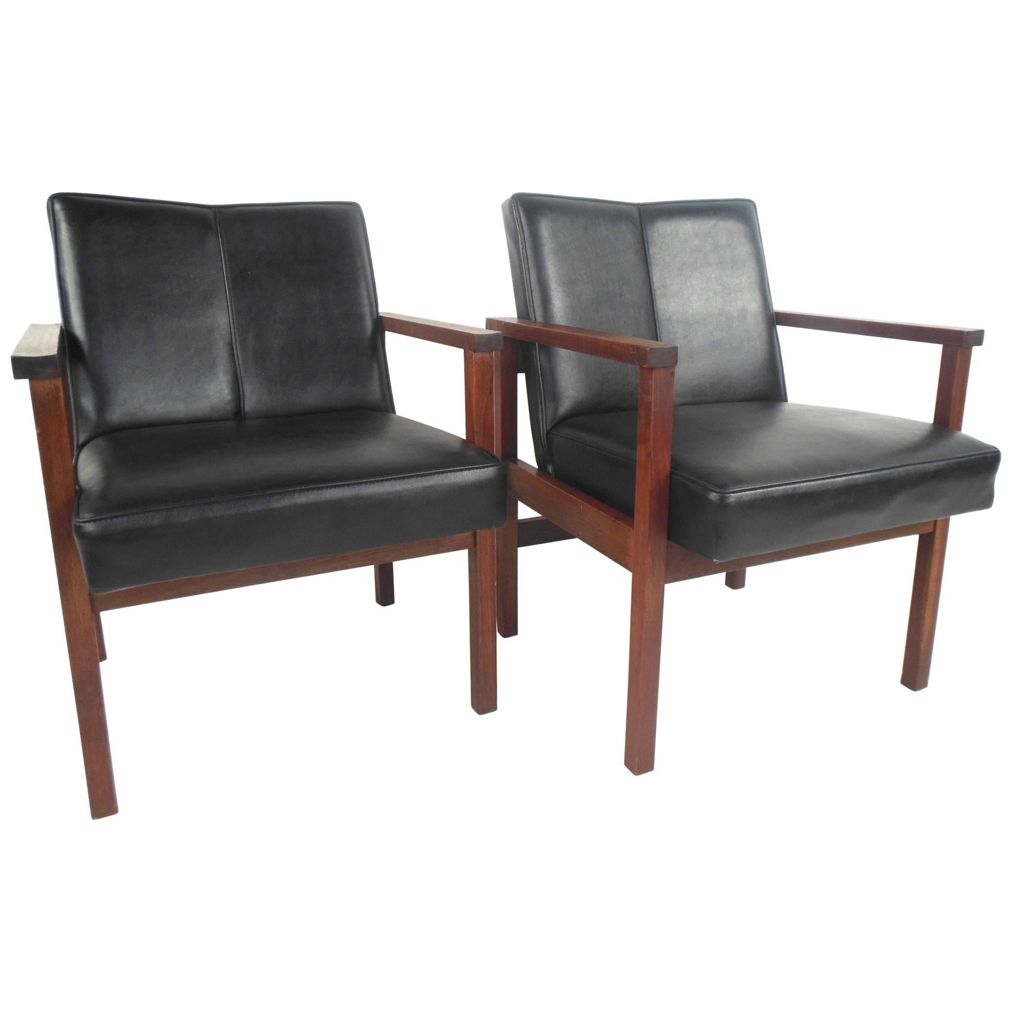 Pair of Mid-Century Modern Office Side Chairs