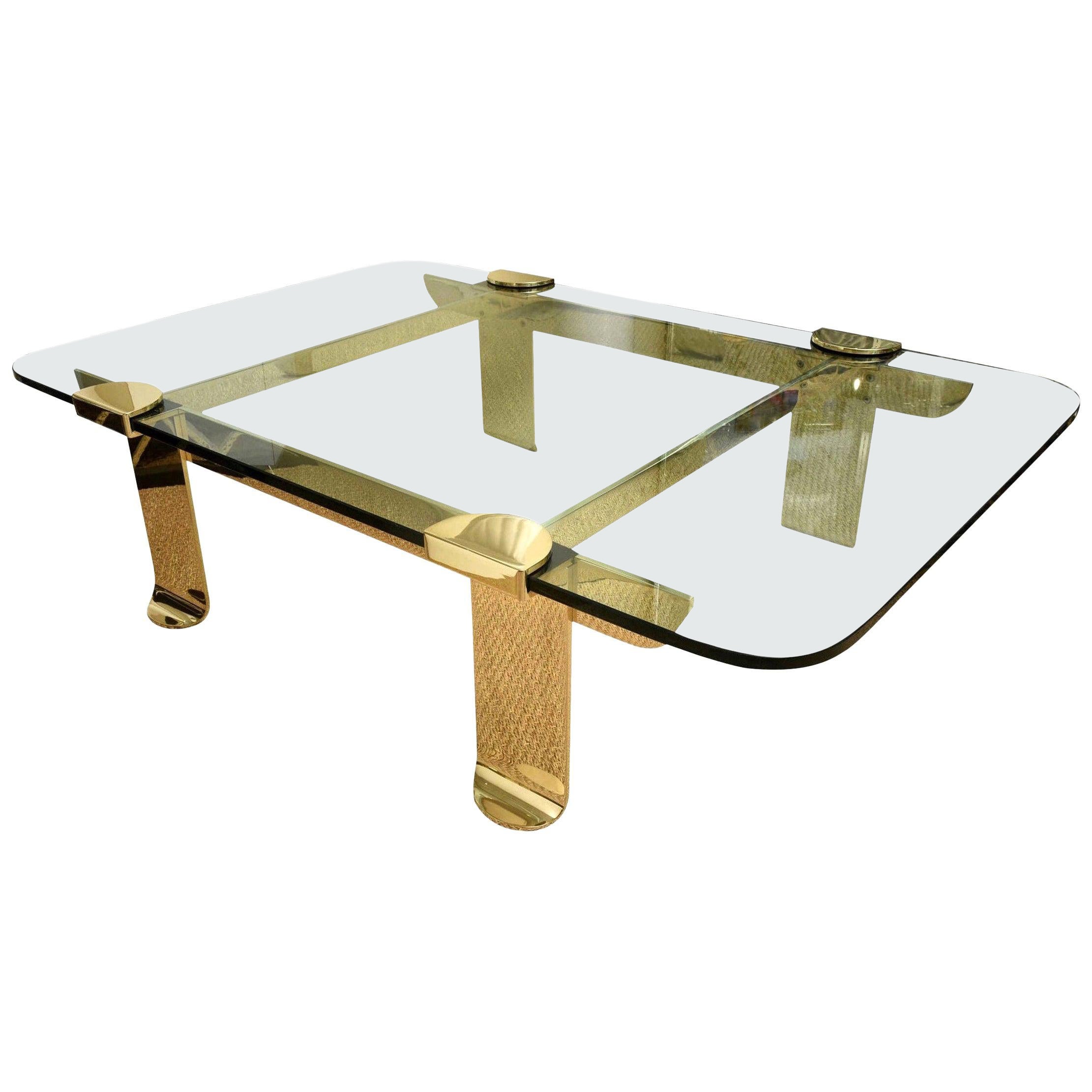 Sculptural Glass Block Cocktail Table at 1stDibs