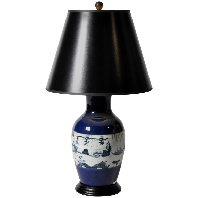 Blue And White Ceramic Lamp For At 1stdibs Blue And White Ceramic Lamp For
