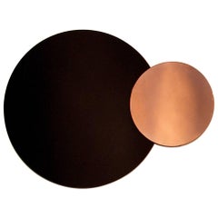 'Constructivist Mirror Series - Circle' Modern Wall Mirror in Polished Copper 