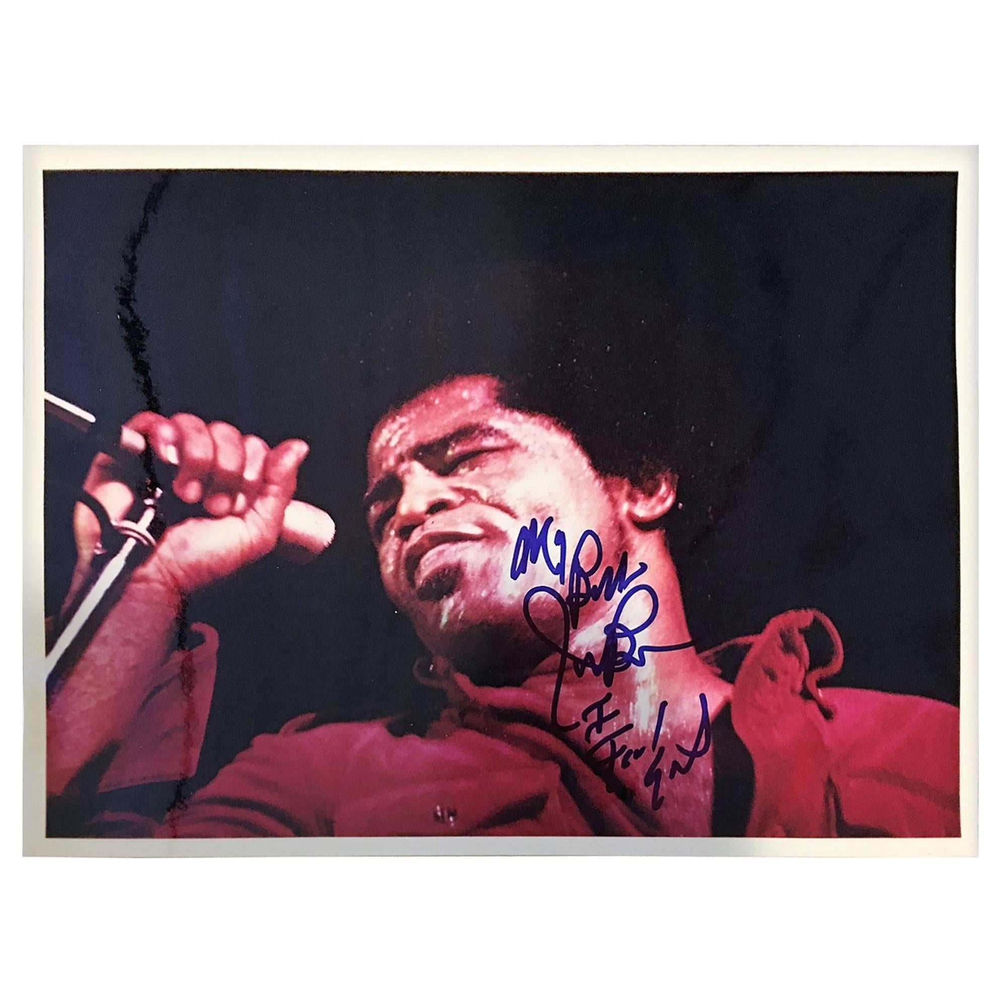 James Brown Autographed "I Feel Good" Photo For Sale