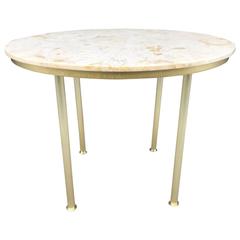 Round Marble Top and Brass Center Table Style of Raphael 2