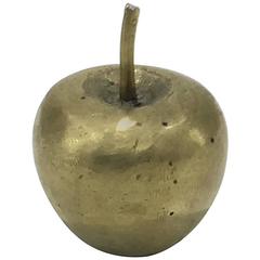 Mid-Century Brass Apple Paper Press or Natural Sculpture 9