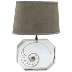 Resin and Shell Table Lamp in the Style of Pierre Giraudon