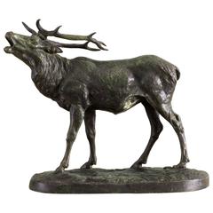 French Bronze Sculpture of a Stag