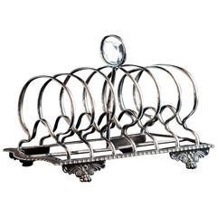 George IV Silver Toast Rack of Good Proportions