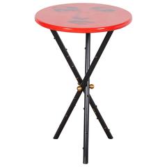 Piero Fornasetti Side Table on Tripod Base 4
