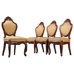 Four Dining Chairs, Louis Philippe Style, Germany, circa 1880, Antique