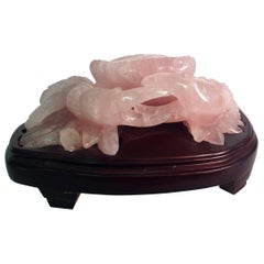 Beautiful Rose Quartz Carved Sculpture