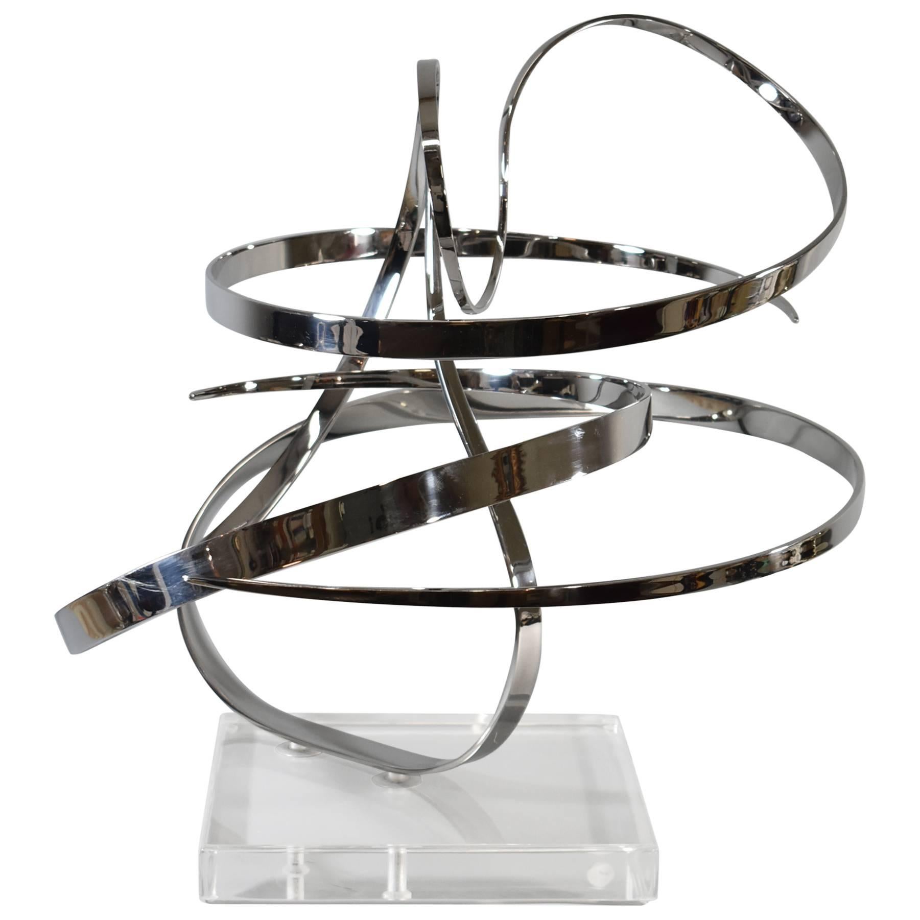George Beckman Stainless Steel Kinetic Sculpture "Counterpoint"