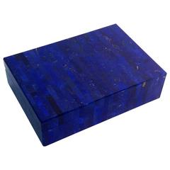 Beautiful Lapis Lazuli Box with Hinged Lid