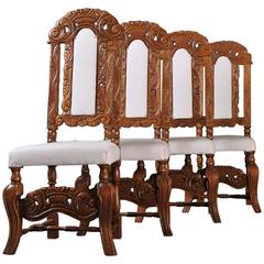 Set of Four Dining Chairs, 19th Century, Neo-Baroque