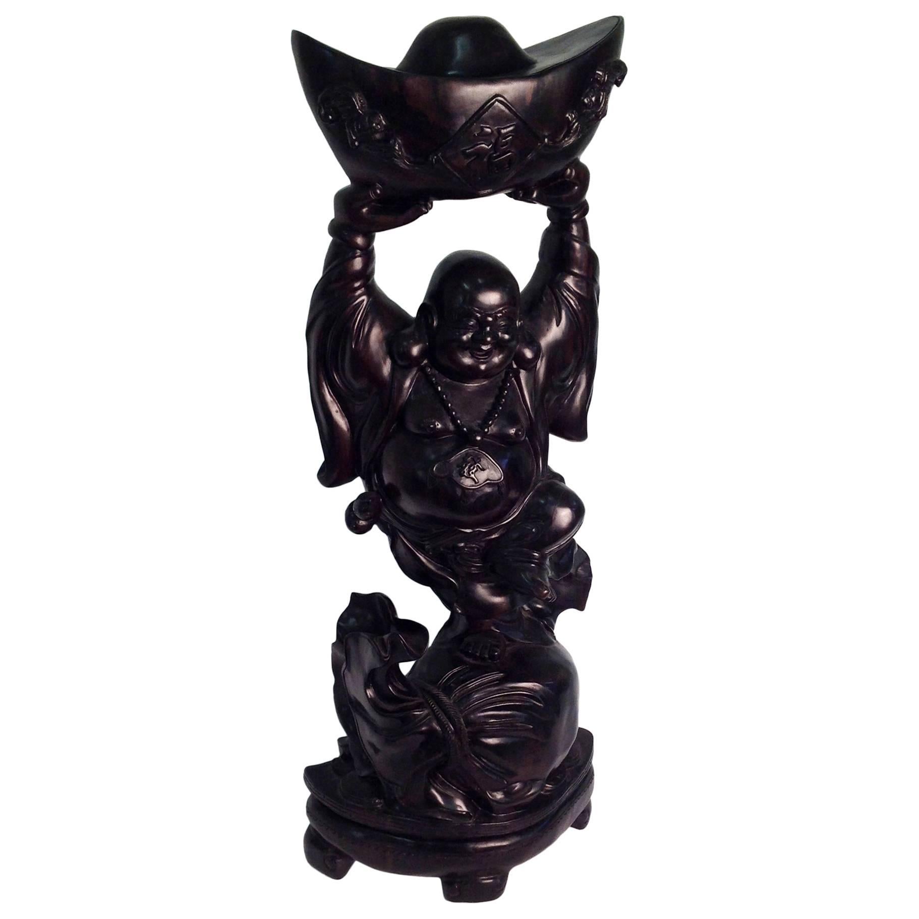 Beautiful Wood Buddha Sculpture