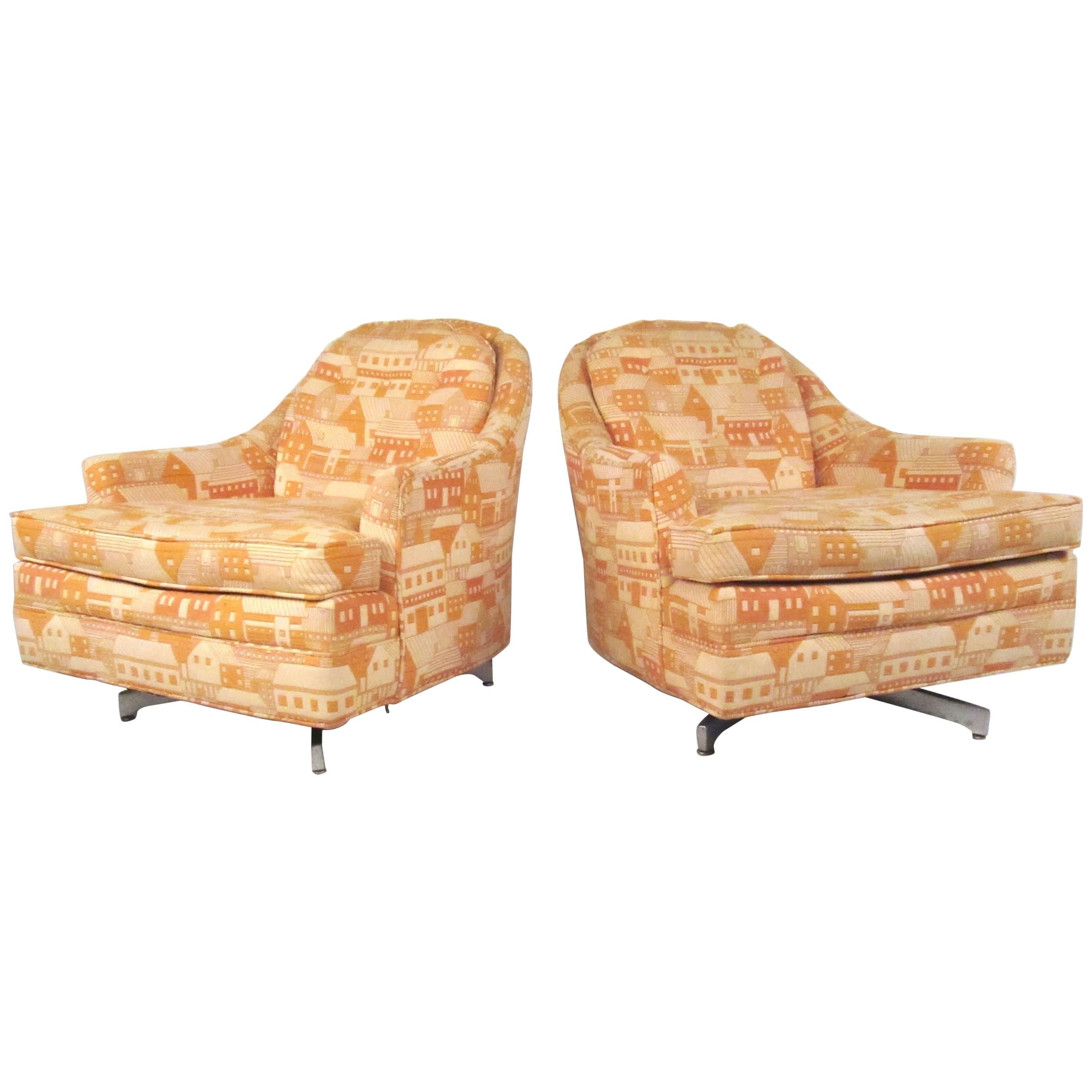 Milo Baughman Swivel Lounge Chairs for Thayer Coggin