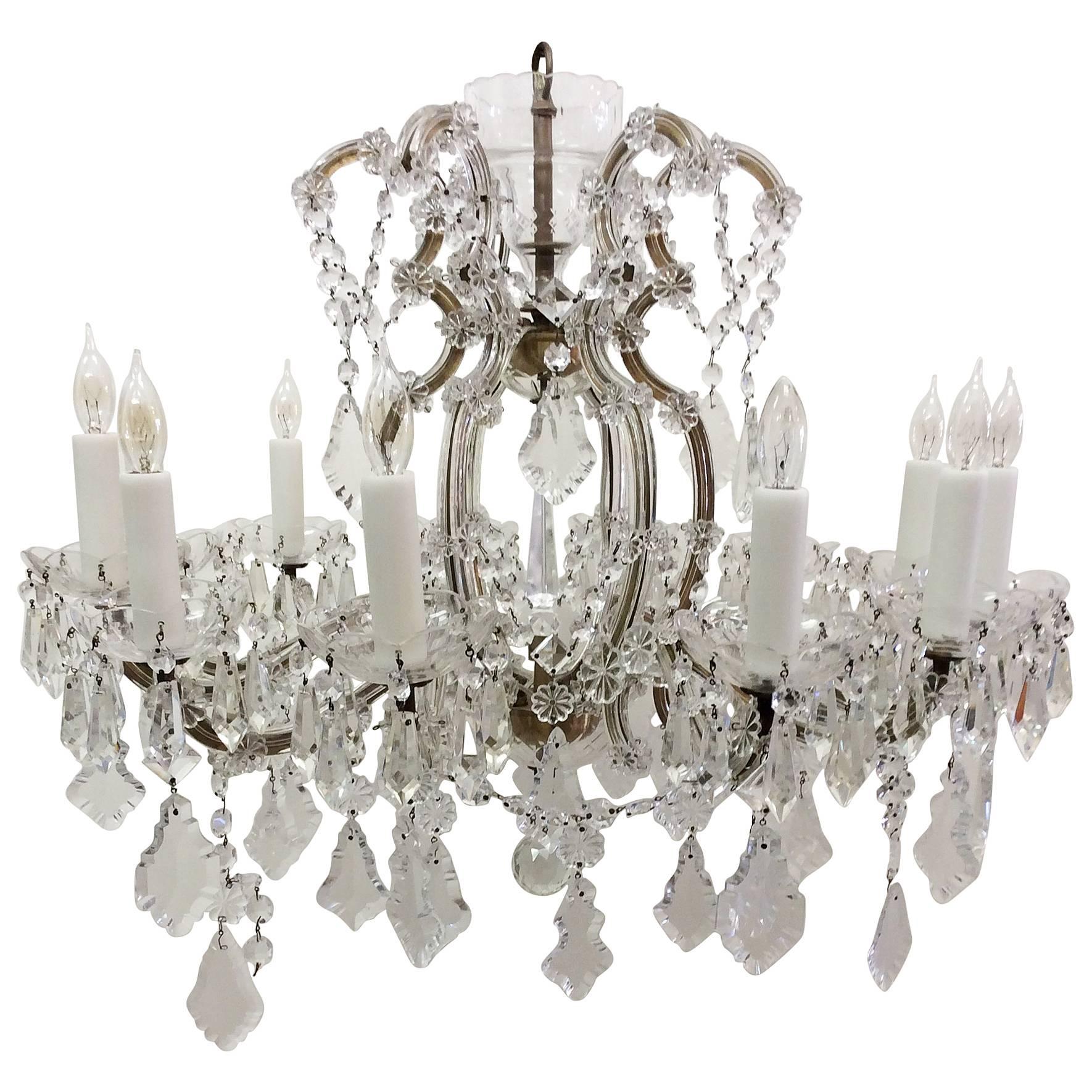 Antique Maria Theresa Crystal Chandelier For Sale