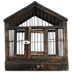 Antique Folk Art Bird Cage