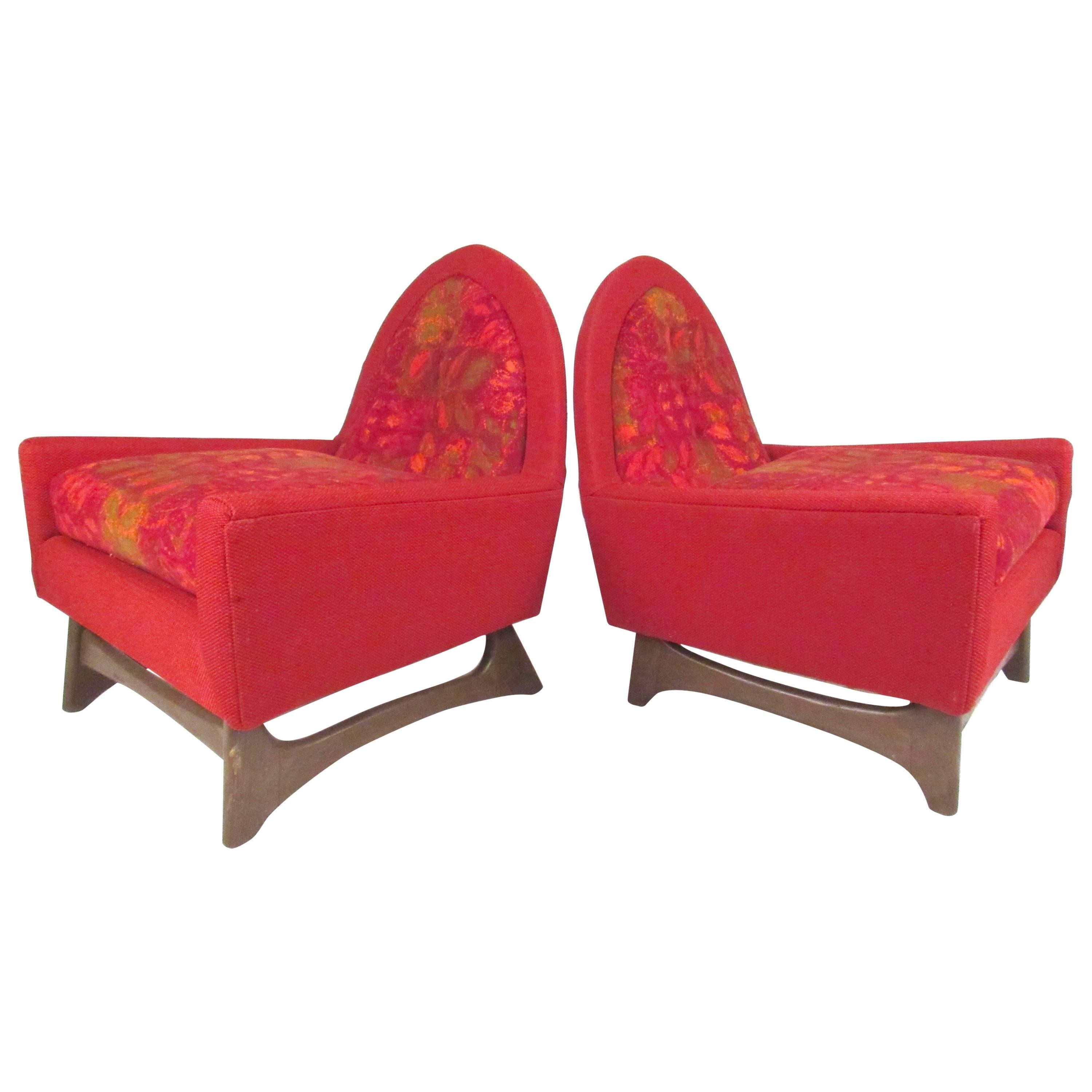 Pair of Mid-Century Modern Adrian Pearsall Style Lounge Chairs