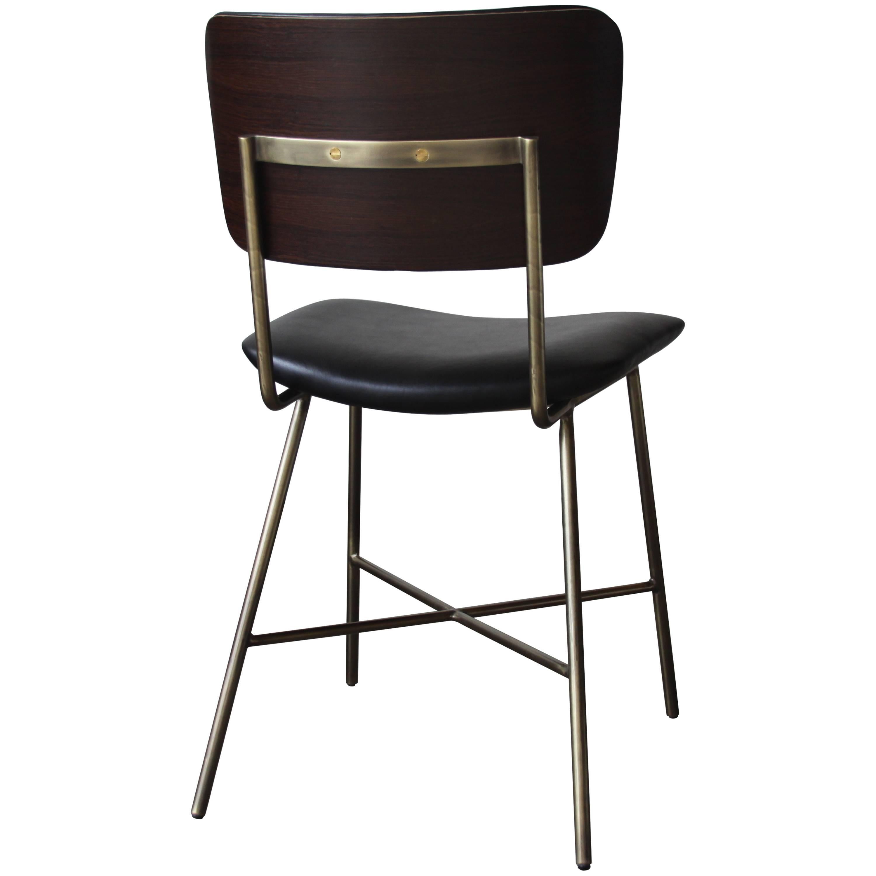 Cojo Dining Chair in Brass by Thomas Hayes Studio For Sale
