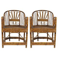 Pair of Vintage Bamboo Chairs