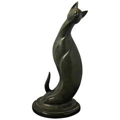 Bronze Cat Sculpture "Peter" by Gene Guibord
