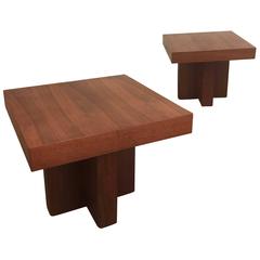 Walnut Side Tables Model 1922 by Milo Baughman for Thayer Coggin