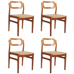 Set of Four Danish Teak Chairs by Uldum Møbelfabrik