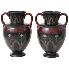 Pair of 19th Century German Neoclassical Amphora Vases