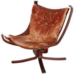 Sigurd Ressell Leather Falcon Chair