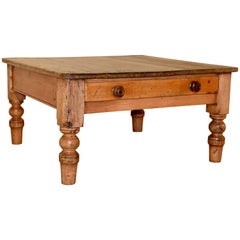 Antique 19th Century English Pine Coffee Table