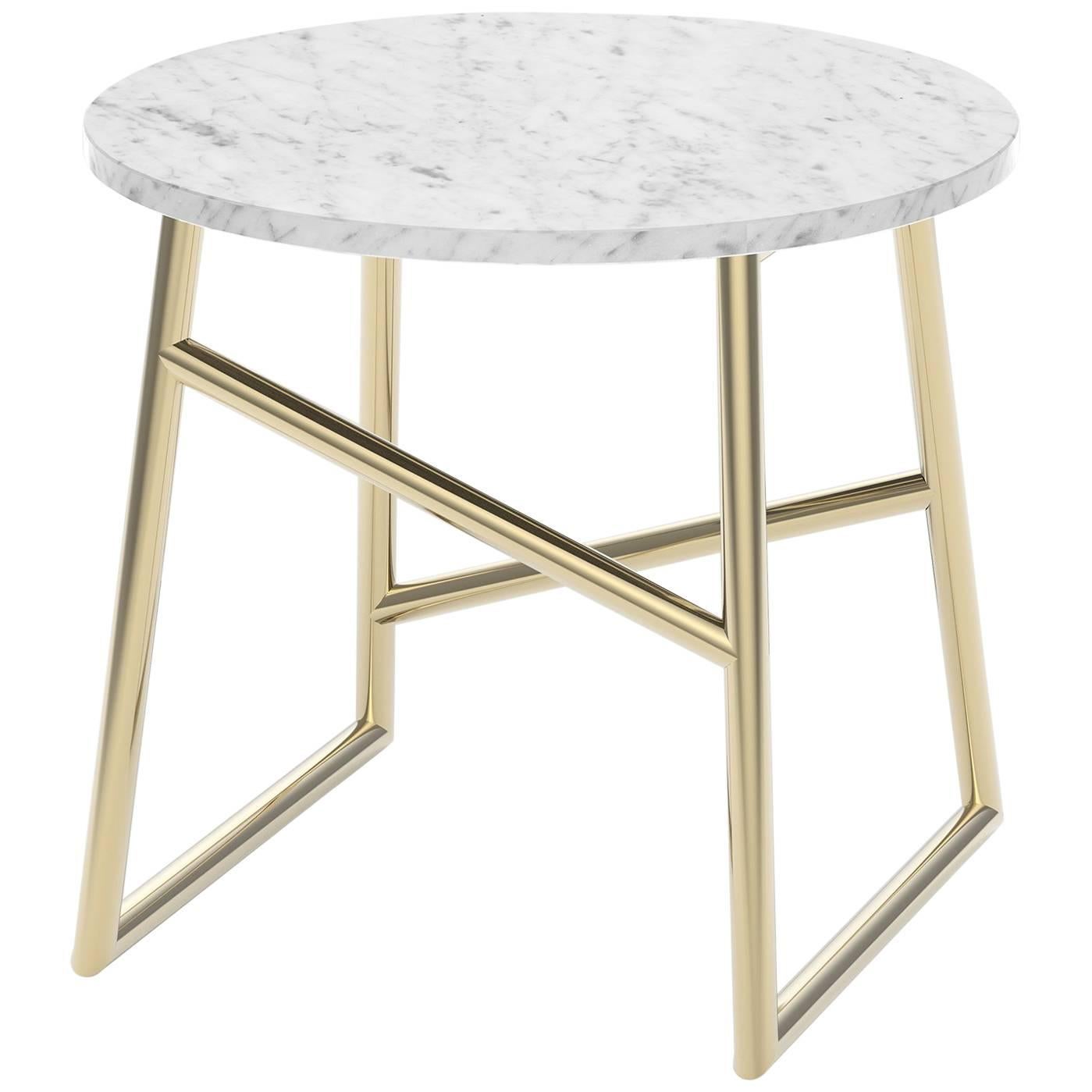 Algedi Side Table, Metallic For Sale