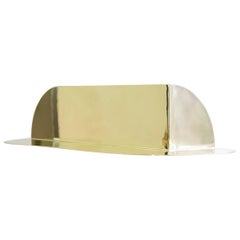 'Corner Shelf' - Minimalist - Reflective Brass, Customizable Size 