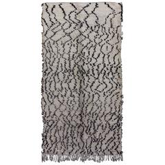 Handwoven Berber Wool Rug, Vintage Azilal 9
