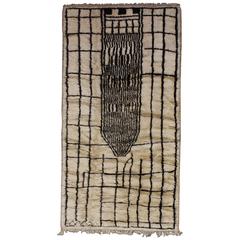 Handwoven Berber Wool Rug, Vintage Azilal 1