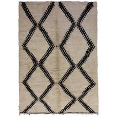 Handwoven Berber Wool Rug, Vintage Beni Ourain 3