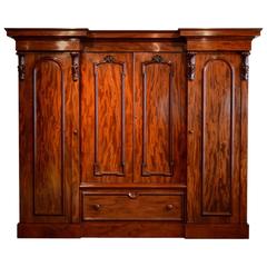 Victorian Mahogany Four-Door Wardrobe 9
