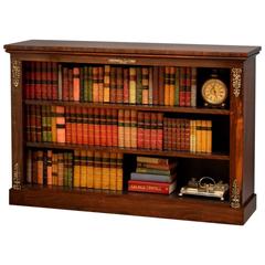 Antique Regency Rosewood Low Open Bookcase