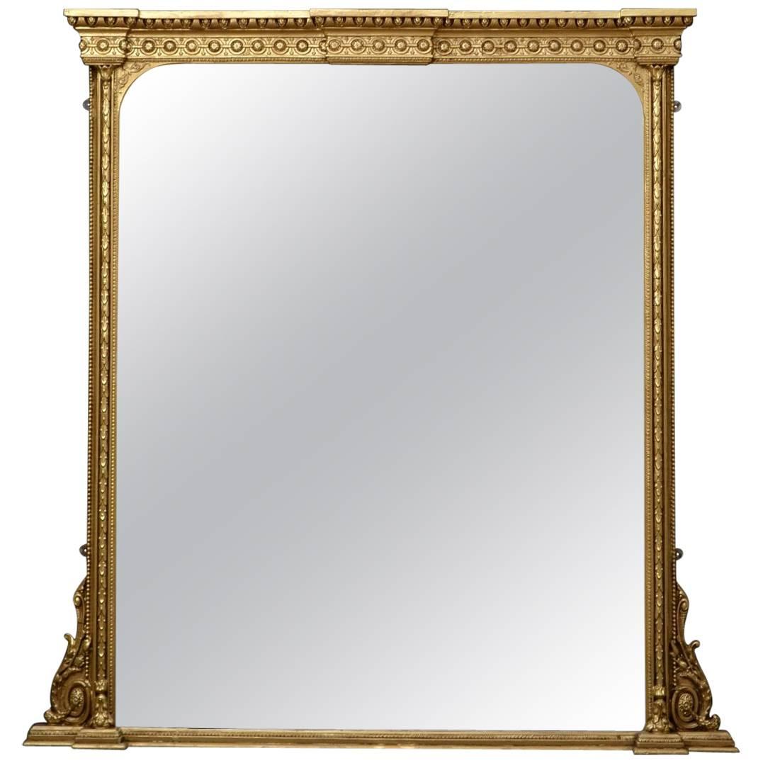 Large English Giltwood Mirror