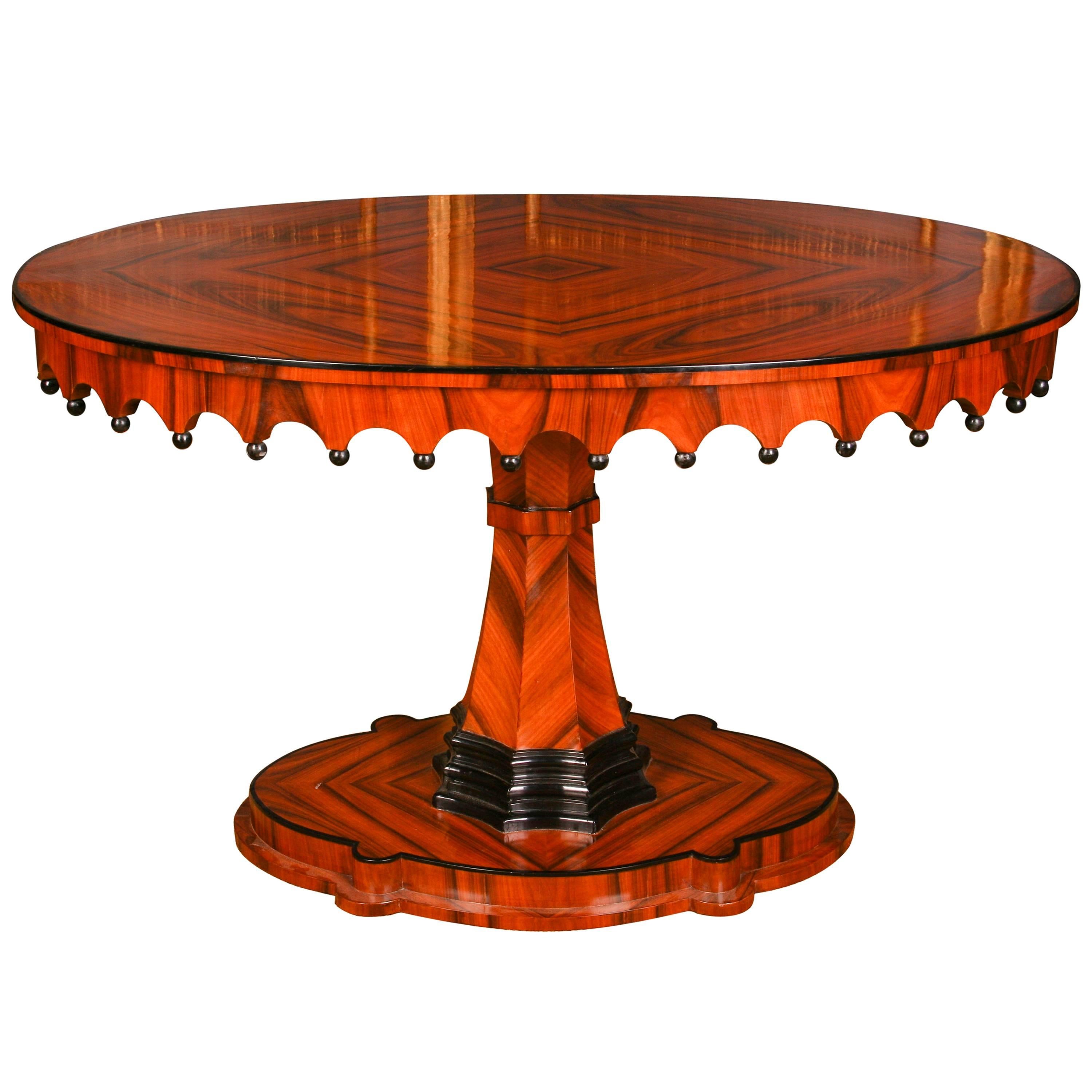 20th Century Biedermeier Style Oval Table