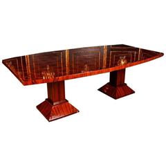 20th Century Art Deco Style Rosewood Conference Dining Table 4