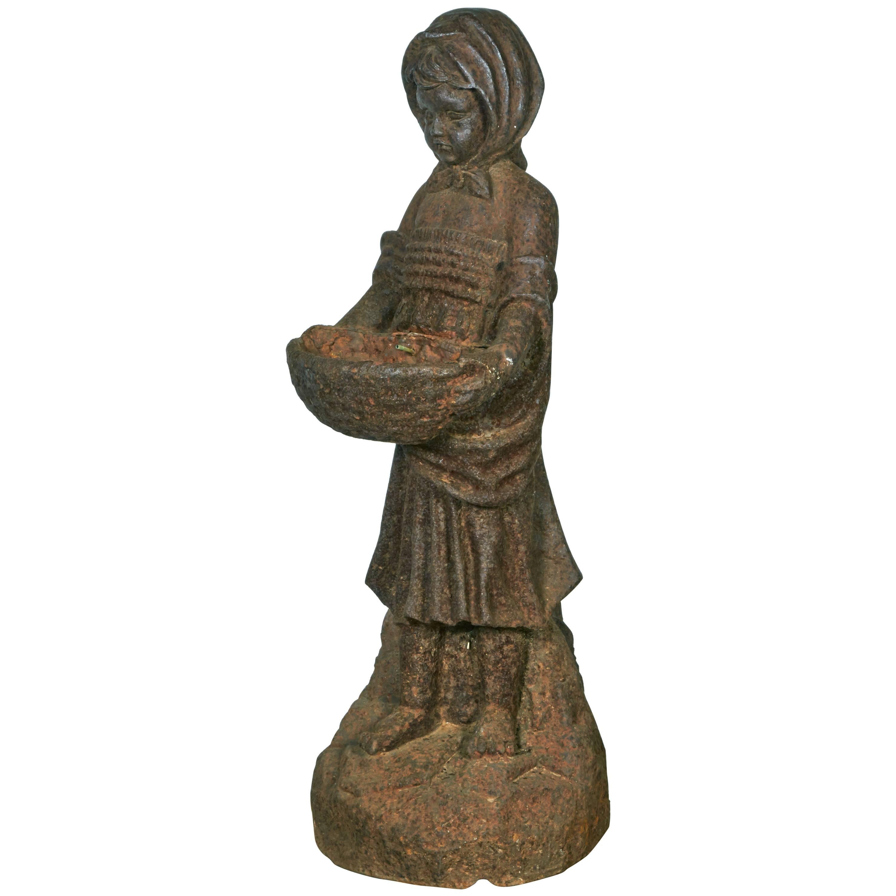 Remarkably Detailed French Cast Iron Garden Statue
