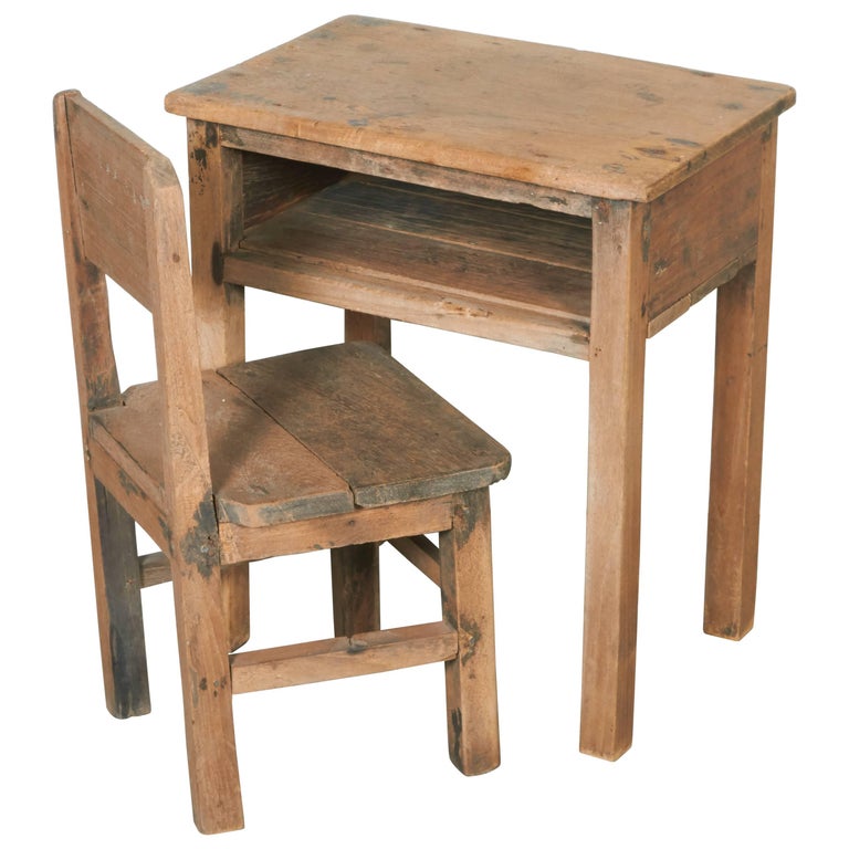 Vintage Child S School Desk And Chair For Sale At 1stdibs