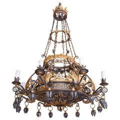 Large Beautiful and Decorative Iron Chandelier Eight Arms
